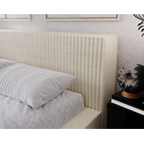 ACTIEDEAL Opbergbed 200 x 200 - Ribstof Beige | Zonder Matras