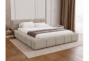 ACTIE Opbergbed 200 x 200 - Beige | Como | Zonder Matras + incl. Gasdrukvering