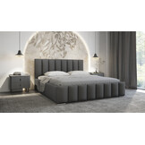 ACTIE Opbergbed 180 x 200 - Teddy stof Creme | Navaro - Zonder Matras + Metaal incl. gasdrukveren