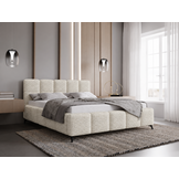ACTIE Opbergbed 180 x 200 - Teddy stof Creme | Nola - Zonder Matras + Metaal incl. gasdrukveren