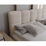 ACTIE Opbergbed 180 x 200 - Stof Donkerbeige | Nola - Zonder Matras + Metaal incl. gasdrukveren