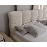 ACTIE Opbergbed 140 x 200 - Stof Beige | Boris - Zonder Matras + Hout incl. mechanische veren