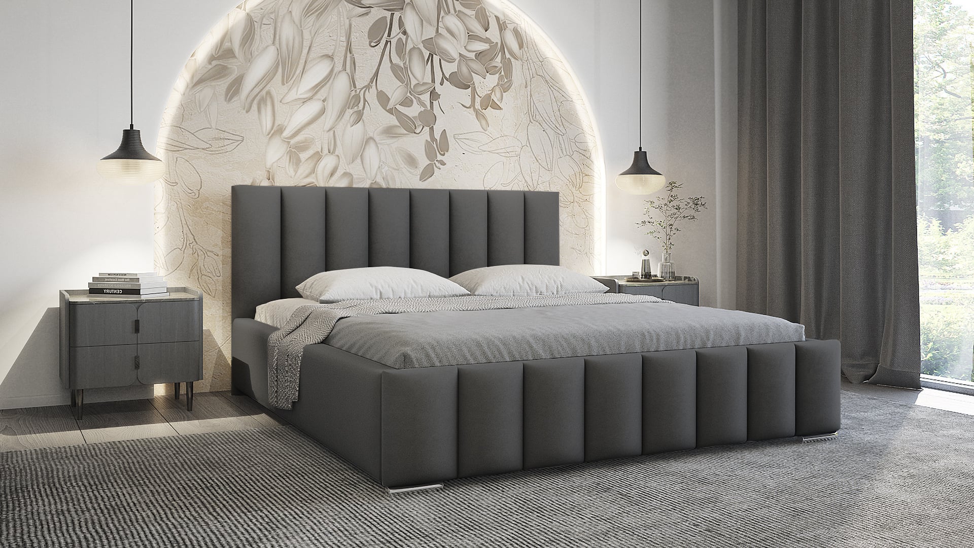 ACTIE Opbergbed 160 x 200 - Velvet Taupe | Navaro - Zonder Matras + Metaal incl. gasdrukveren