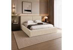 ACTIE Opbergbed 160 x 200 - Velvet Ecru | Kaila - Zonder Matras + Metaal incl. gasdrukveren