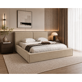 ACTIE Opbergbed 160 x 200 - Velvet Beige | Kaila - Zonder Matras + Metaal incl. gasdrukveren