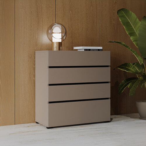ACTIEDEAL Ladekast Crotone - Taupe - 4 Lades