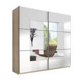 ACTIEDEAL Kledingkast Bern - 2-deurs incl. Spiegel - Naturel