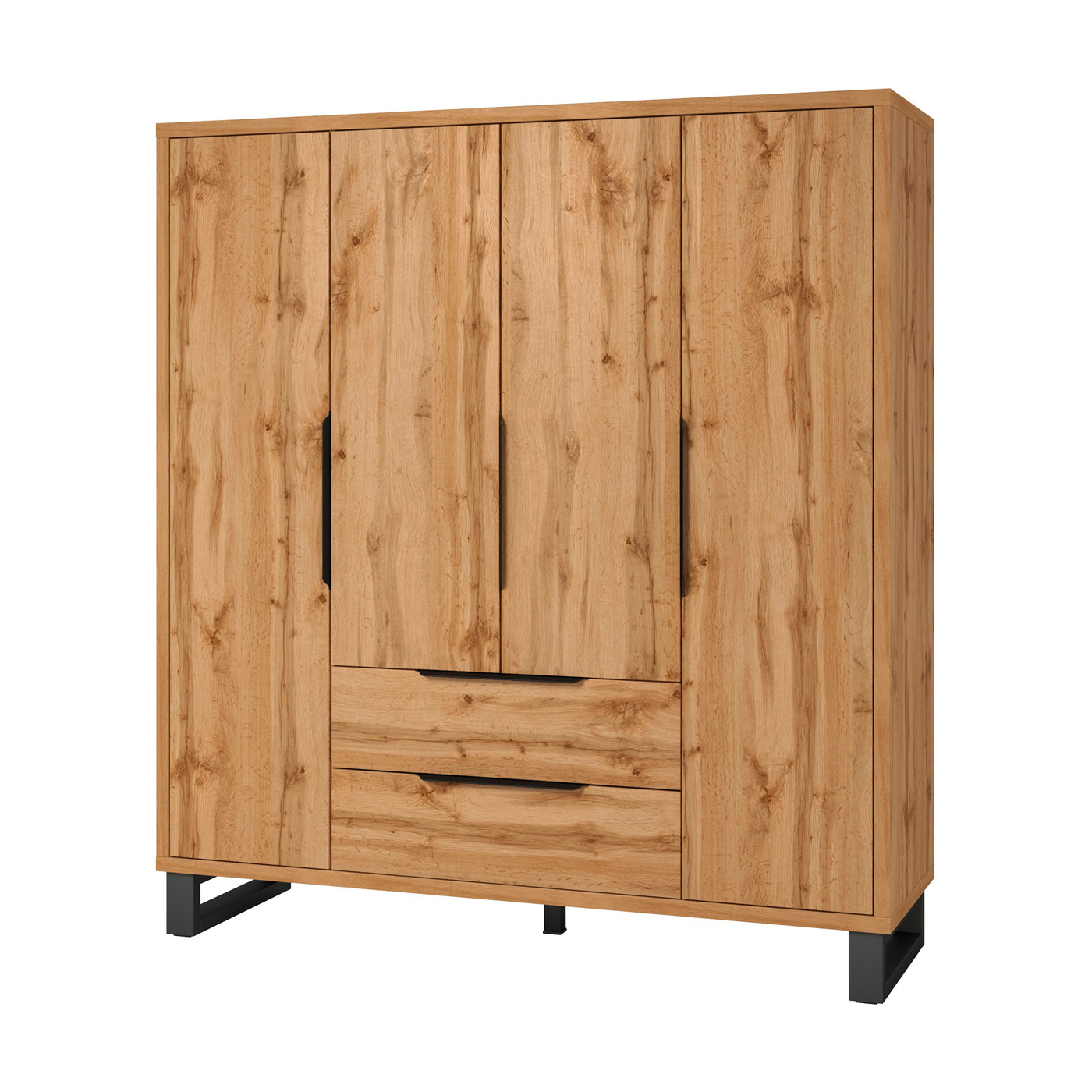ACTIEDEAL Kledingkast Halmstad - 4-deurs met 2 lades