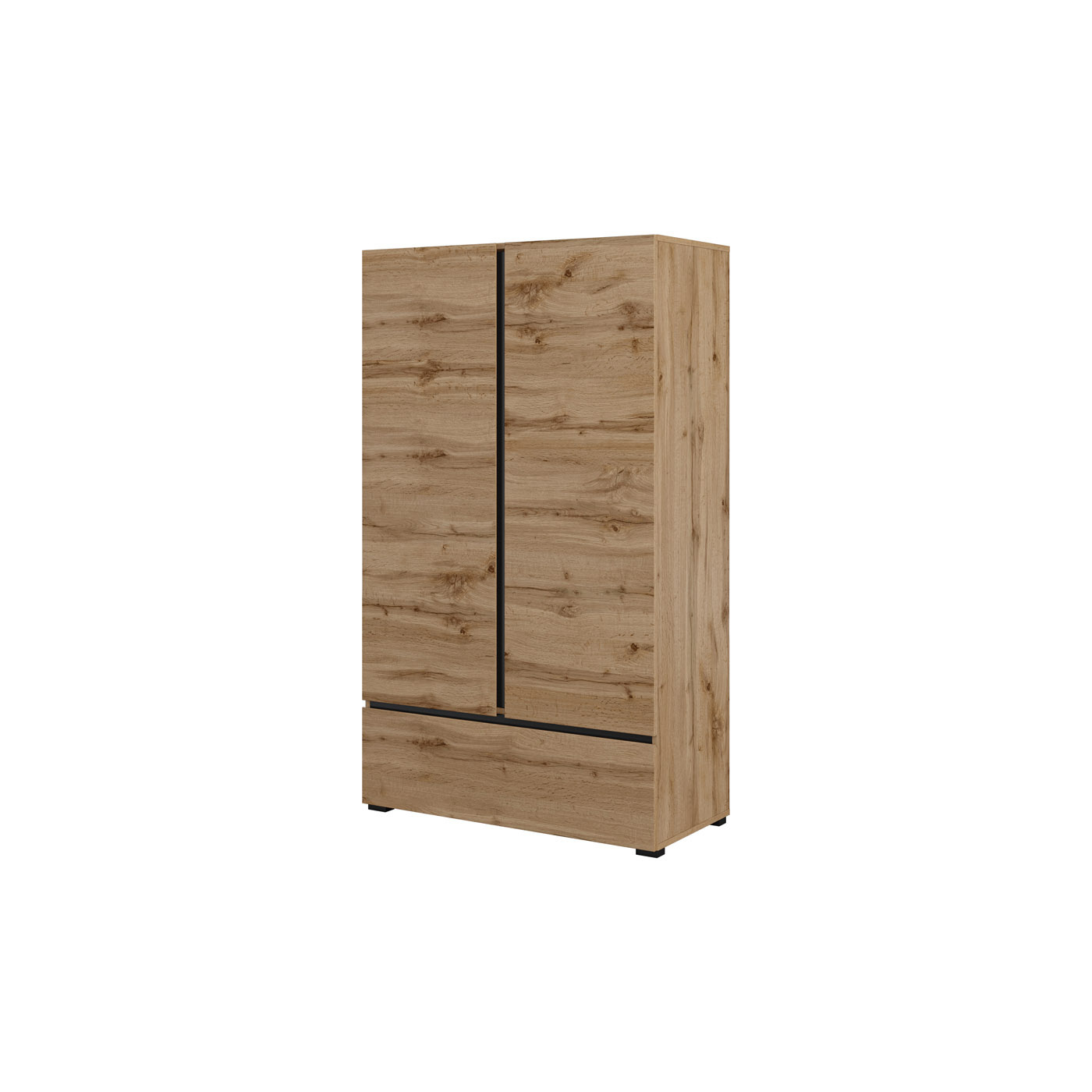 ACTIEDEAL Linnenkast Crotone - Eiken - 2-Deurs met Lade