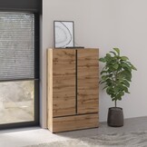 ACTIEDEAL Linnenkast Crotone - Eiken - 2-Deurs met Lade