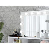 ACTIEDEAL Kaptafel Diana - Wit incl. Verlichting