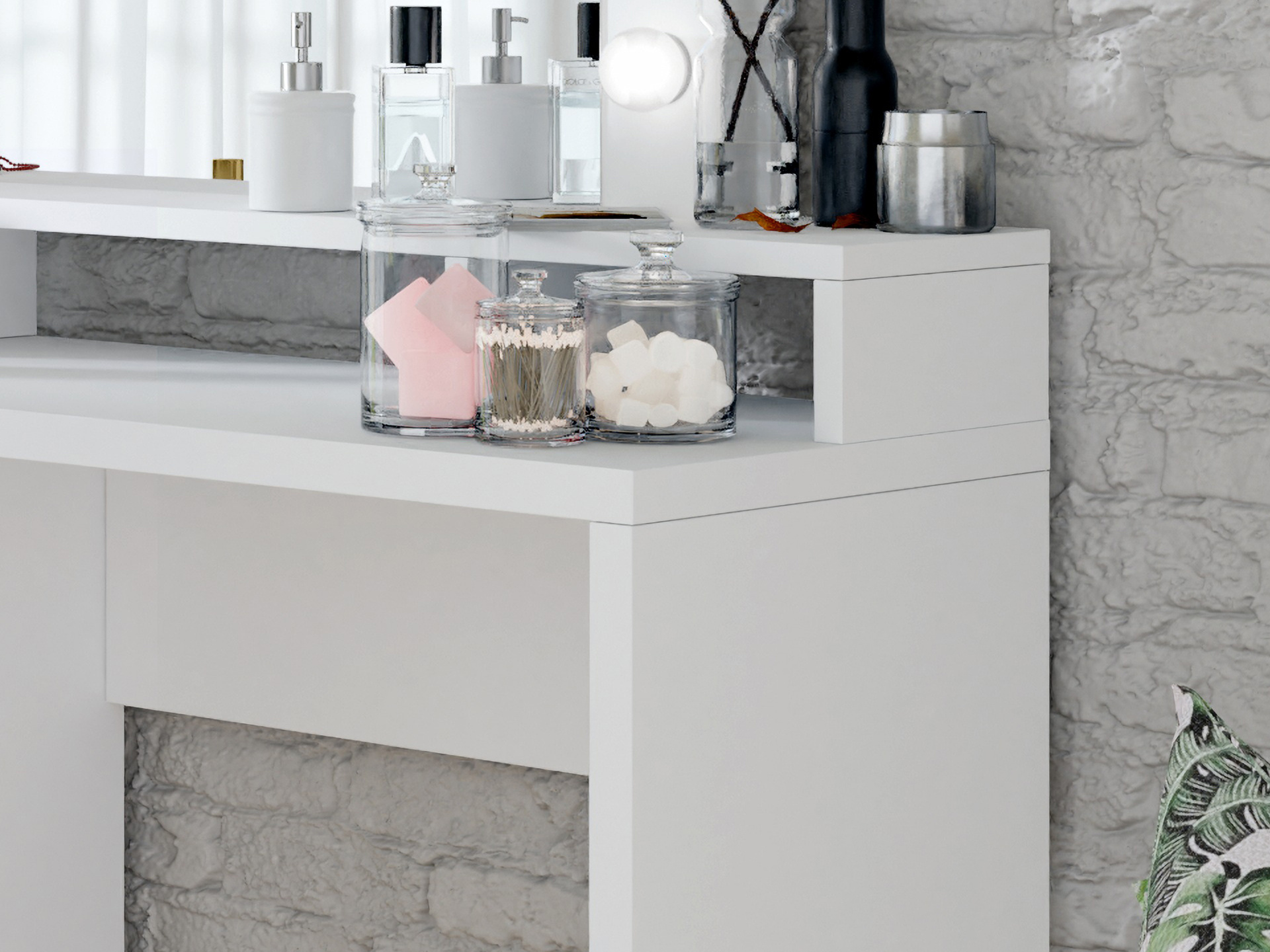 ACTIEDEAL Kaptafel Diana - Wit incl. Verlichting