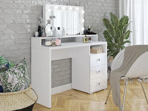 ACTIEDEAL Kaptafel Diana - Wit incl. Verlichting