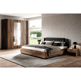 ACTIEDEAL Houten Bed 160 x 200 - Bruin | Siena incl. Lattenbodem