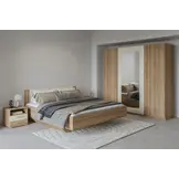 ACTIEDEAL Houten Bed 160 x 200 - Wotan Eiken | Verdal (zonder lattenbodem)