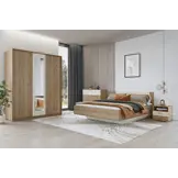 ACTIEDEAL Houten Bed 160 x 200 - Wotan Eiken | Verdal (zonder lattenbodem)
