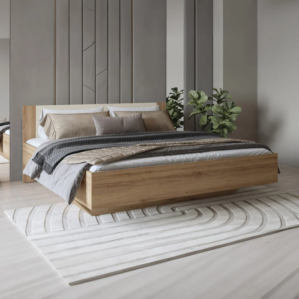 ACTIEDEAL Houten Bed 160 x 200 - Wotan Eiken | Verdal (zonder lattenbodem)