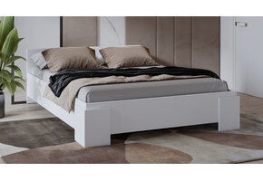 ACTIEDEAL Houten Bed 160 x 200 - Wit | Nîmes (zonder lattenbodem)