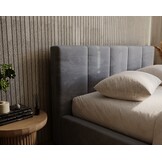 ACTIE Opbergbed 200 x 200 - Stof Antraciet | Monza - Zonder Matras + Metaal incl. gasdruk veren
