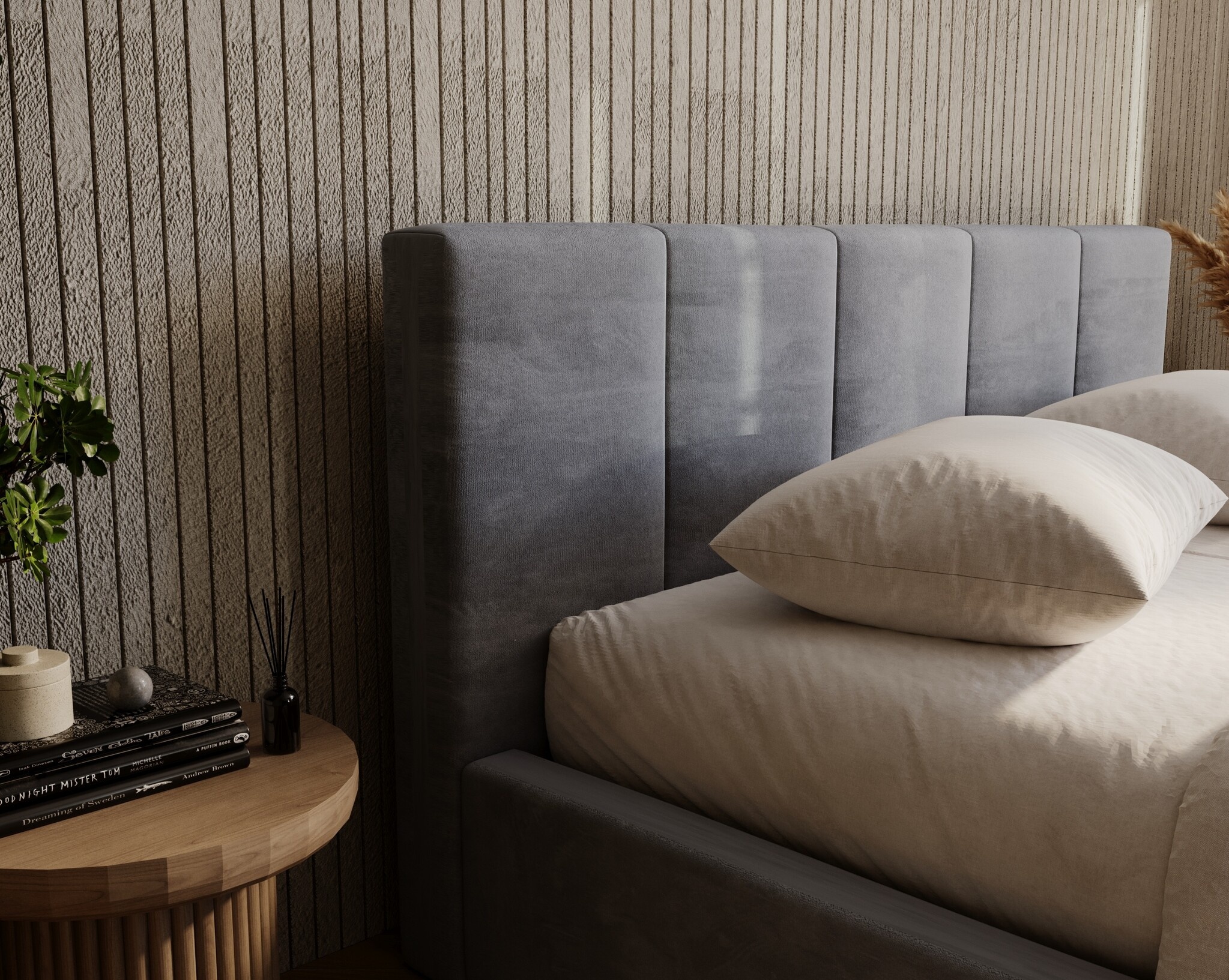 ACTIE Opbergbed 200 x 200 - Stof Antraciet | Monza - Zonder Matras + Metaal incl. gasdruk veren