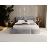 ACTIE Opbergbed 200 x 200 - Stof Antraciet | Monza - Zonder Matras + Metaal incl. gasdruk veren