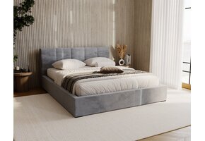 ACTIE Opbergbed 200 x 200 - Stof Antraciet | Monza - Zonder Matras + Metaal incl. gasdruk veren