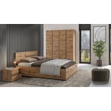 ACTIEDEAL Houten Bed 180 x 200 - Wotan Eiken | Crotone incl. Lattenbodem