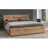 ACTIEDEAL Houten Bed 180 x 200 - Wotan Eiken | Crotone incl. Lattenbodem