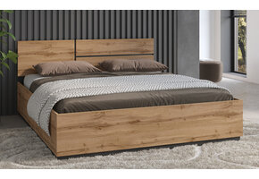 ACTIEDEAL Houten Bed 180 x 200 - Wotan Eiken | Crotone incl. Lattenbodem