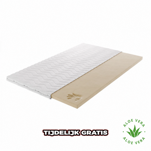 Topmatras Traagschuim - GRATIS Aloë vera tijk - 6 en 8 cm