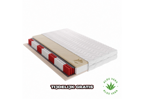 Pocketveringmatras Traagschuim - GRATIS Aloë vera tijk - 21 cm