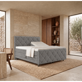 ACTIE Elektrische boxspring Delux 180 x 220 Stof Grijs | Incl. Voetbord Phoenix - Zonder Matras