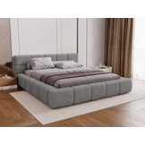 ACTIE Opbergbed 160 x 200 - Stof Grijs | Coco - Zonder Matras + Hout incl. mechanische veren