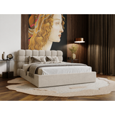 ACTIE Opbergbed 160 x 200 - Stof Beige | Olivio - Zonder Matras + Metaal incl. gasdrukveren