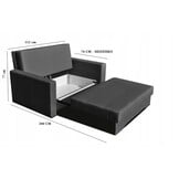 Slaapfauteuil met opbergruimte Athos | B 112 | Compact - 1 persoons
