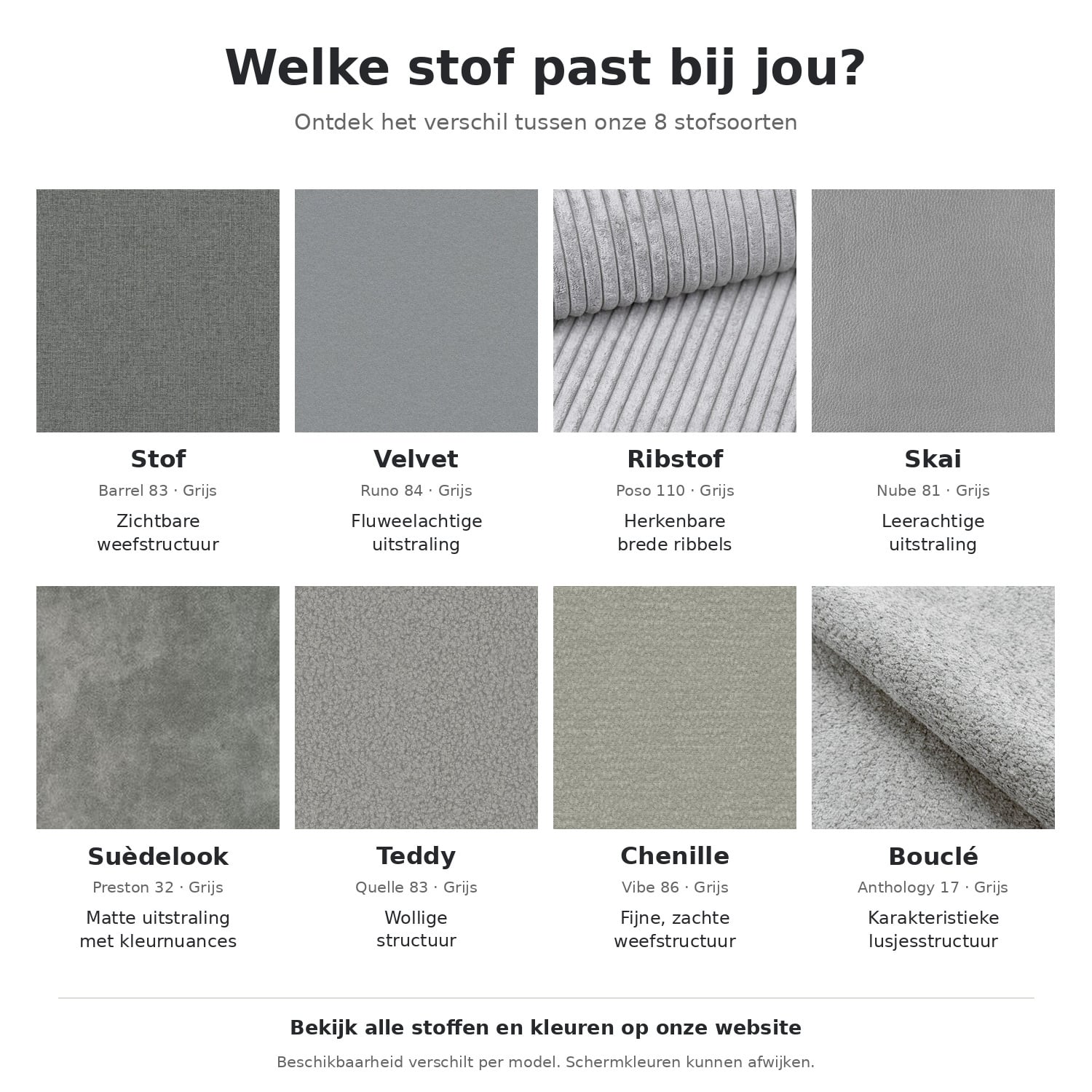 Hoekbank Sara met luxe stoffen en kleuren naar keuze!