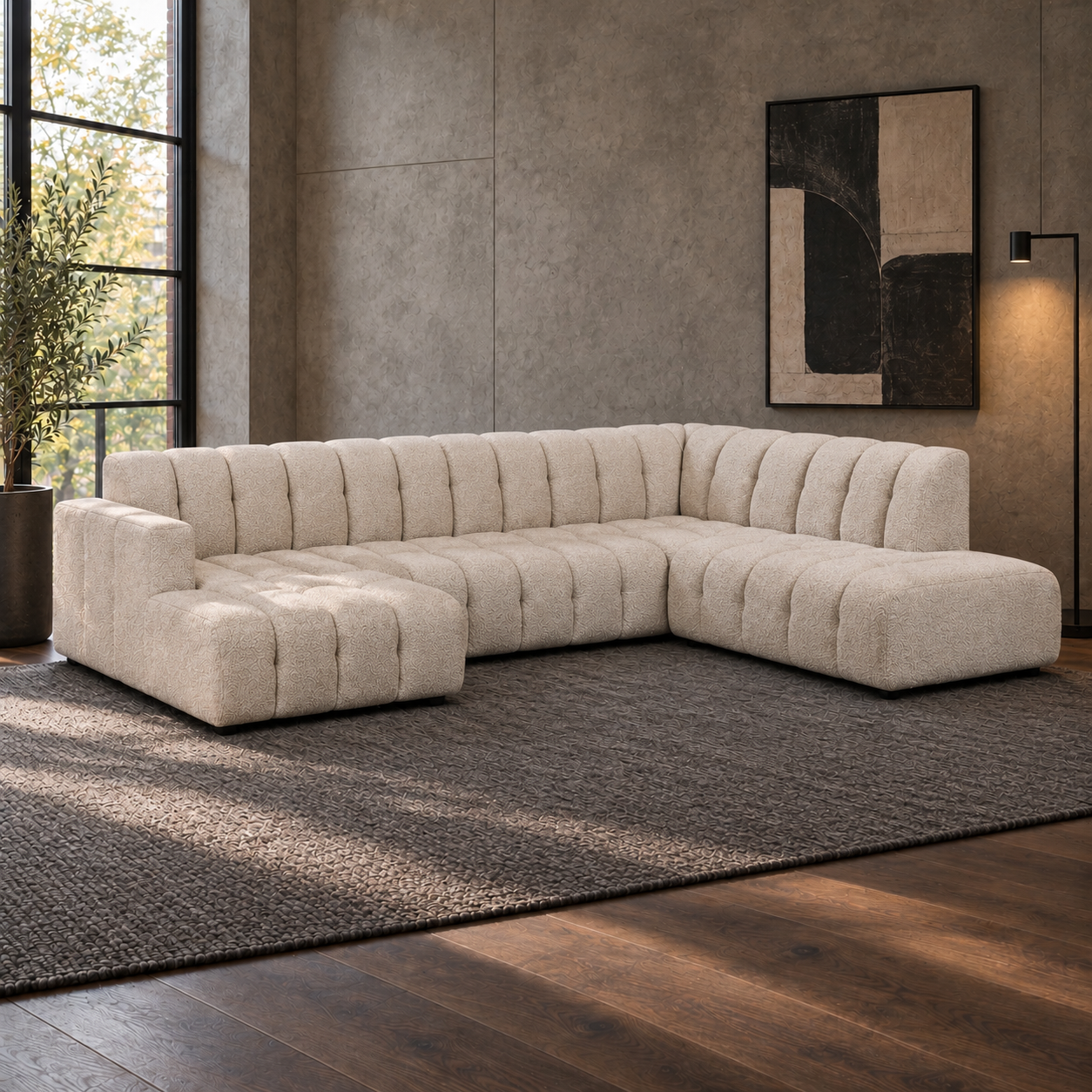 U-bank Sara met luxe stoffen en kleuren naar keuze!