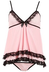 Cottelli Collection BABYDOLL-SET ROSA