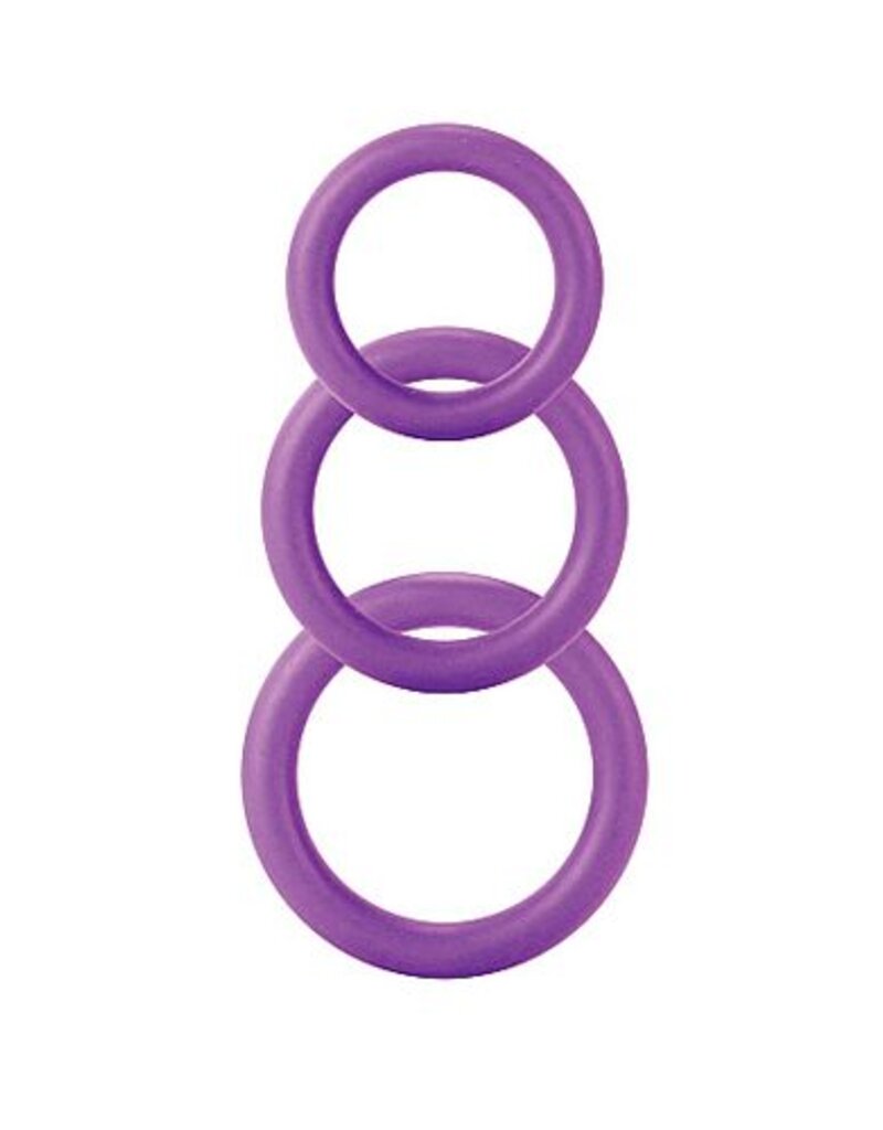 Shots Toys PAARSE TWIDDLE RINGS IN 3 MATEN