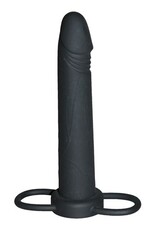 Ouch REALISTIC TREASURE BLACK, COCKRING MET DILDO