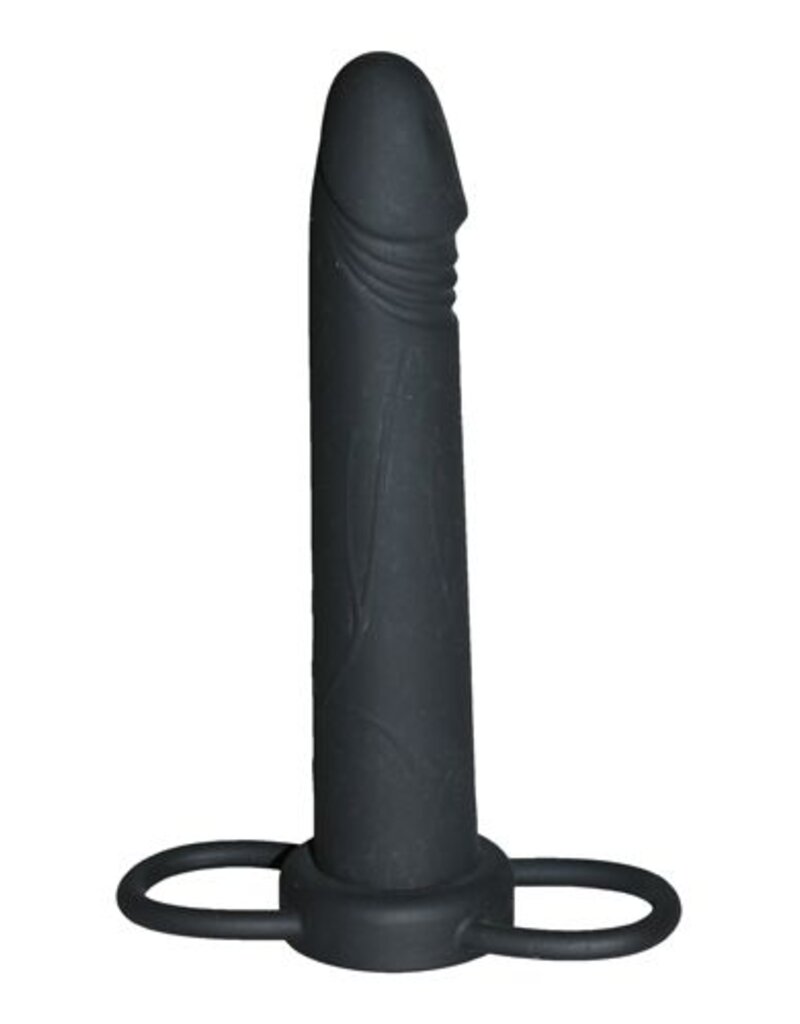 Ouch REALISTIC TREASURE BLACK, COCKRING MET DILDO