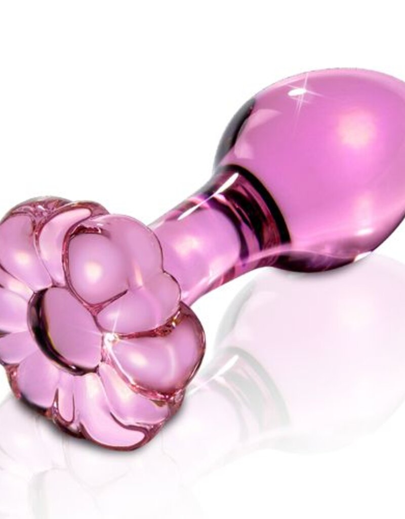 Icicles Roze glazen dildo No 48