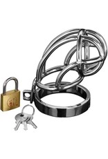 Master Series CAPTUS STAINLESS STEEL LOCKING CHASTITY CAGE