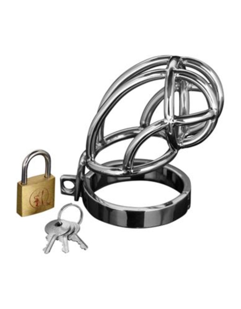 Master Series CAPTUS STAINLESS STEEL LOCKING CHASTITY CAGE