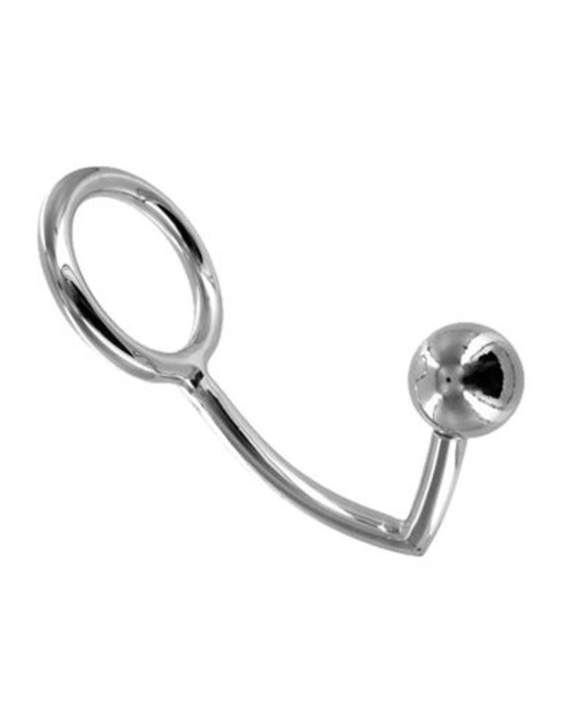 Master Series CHROME PLATED ANAL BALL WITH COCK RING