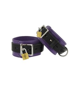 Strict Leather PURPLE AND BLACK DELUXE LOCKING CUFFS