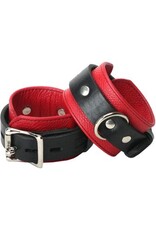 Strict Leather DELUXE BLACK AND RED LOCKING CUFFS