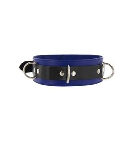 Strict Leather SEXY LEREN HALSBAND ZWART EN BLAUW