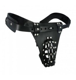 Strict Leather THE SAFETY NET LEATHER MALE CHASTITY BELT WITH ANAL PLUG HARNESS