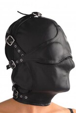 Strict Leather LEDEREN KAP MET AFNEEMBARE BLINDDOEK EN SNUIT